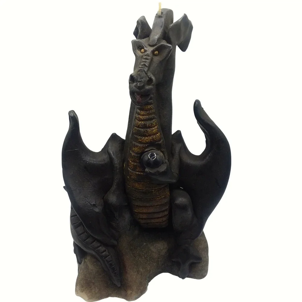 Northern Lights Signed Dragon Candle Gothic Winged‎ 9